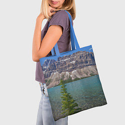 Сумка-шопер Горное озеро, цвет: 3D-принт — фото 2