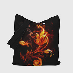 Сумка-шопер Огненный цветок, цвет: 3D-принт