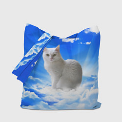 Сумка-шопер Кот в облаках, цвет: 3D-принт