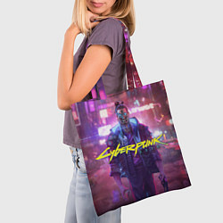 Сумка-шопер Cyberpunk 2077 Cyberware, цвет: 3D-принт — фото 2