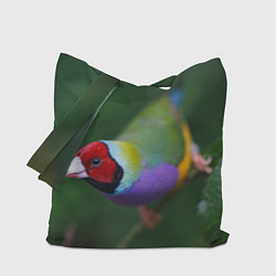 Сумка-шопер Яркая птичка попугай, цвет: 3D-принт