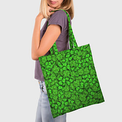 Сумка-шопер Зелёный клевер, цвет: 3D-принт — фото 2