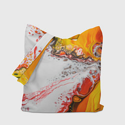Сумка-шоппер Рисунок желтой краской