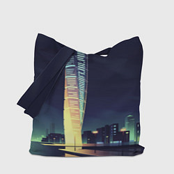 Сумка-шопер Ночной Город, цвет: 3D-принт
