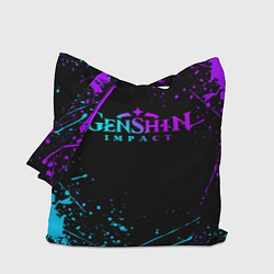 Сумка-шоппер GENSHIN IMPACT NEON LOGO