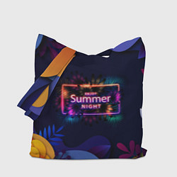 Сумка-шопер Летняя тропическая ночь, цвет: 3D-принт