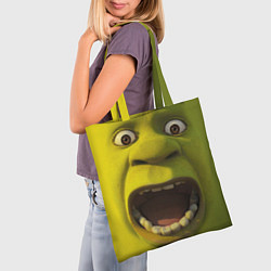 Сумка-шопер Shrek is Yelling, цвет: 3D-принт — фото 2