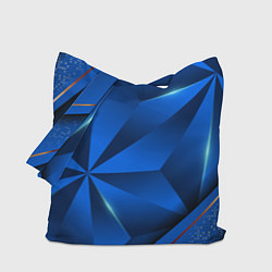 Сумка-шопер 3D абстрактные фигуры BLUE, цвет: 3D-принт