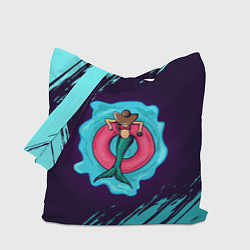 Сумка-шопер Русалка на отдыхе Mermaid, цвет: 3D-принт
