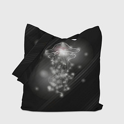 Сумка-шопер Медуза на черном, цвет: 3D-принт