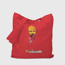 Сумка-шопер Энди Уорхол - Красный Ленин, цвет: 3D-принт
