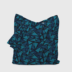 Сумка-шопер Синий полигональный паттерн, цвет: 3D-принт