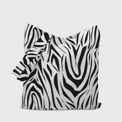Сумка-шопер Черно-белая зебра, цвет: 3D-принт