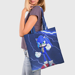 Сумка-шопер SONIC СОНИК СИНИЙ ЁЖ Z, цвет: 3D-принт — фото 2