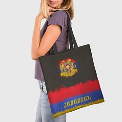 Сумка-шопер Flag of Armenia, цвет: 3D-принт — фото 2