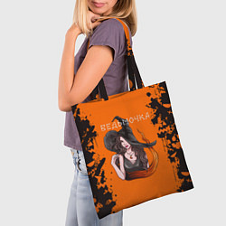 Сумка-шопер Ведьмочка на хеллоуин, цвет: 3D-принт — фото 2