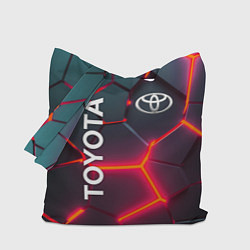 Сумка-шопер TOYOTA 3D NEON ТОЙОТА 3Д ПЛИТЫ НЕОН, цвет: 3D-принт