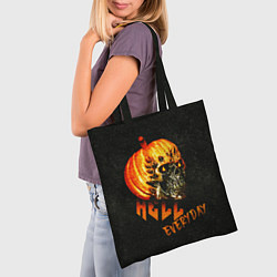 Сумка-шопер Helloween череп тыква scull pumkin, цвет: 3D-принт — фото 2