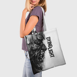 Сумка-шопер DYING LIGHT BLACK & WHITE ZOMBIE FACE, цвет: 3D-принт — фото 2