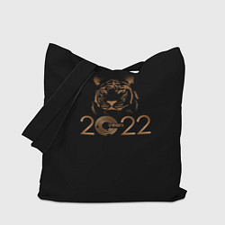 Сумка-шопер 2022 Tiger Bronze Theme, цвет: 3D-принт