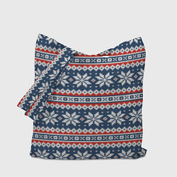 Сумка-шоппер Knitted Christmas Pattern