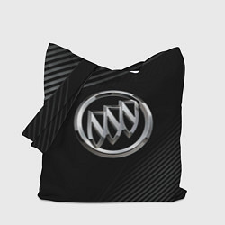 Сумка-шопер Buick Black wave background, цвет: 3D-принт