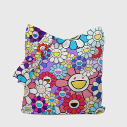 Сумка-шопер Цветы Takashi Murakami, цвет: 3D-принт
