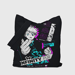 Сумка-шопер Satoru gojo в безумии расширение территории, цвет: 3D-принт