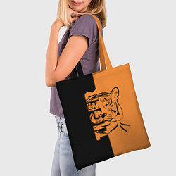 Сумка-шопер Тигр - Tiger, цвет: 3D-принт — фото 2