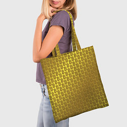 Сумка-шопер Биткоин золото, цвет: 3D-принт — фото 2