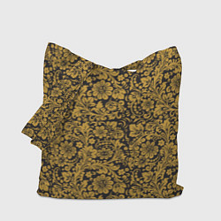 Сумка-шопер Золотые Цветы хохлома, цвет: 3D-принт