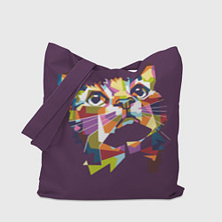 Сумка-шопер Любителям ярких кошек, цвет: 3D-принт