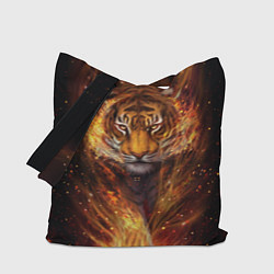 Сумка-шопер Огненный тигр Сила огня, цвет: 3D-принт