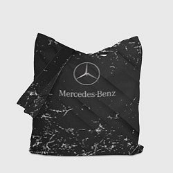Сумка-шопер Mercedes-Benz штрихи black, цвет: 3D-принт