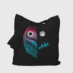 Сумка-шопер Ночная сова Градиент, цвет: 3D-принт