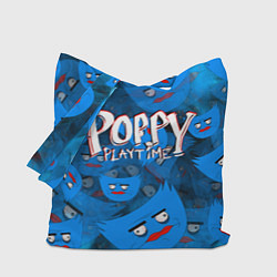 Сумка-шопер Poppy Playtime Pattern background, цвет: 3D-принт