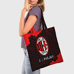 Сумка-шопер МИЛАН AC Milan Соты, цвет: 3D-принт — фото 2
