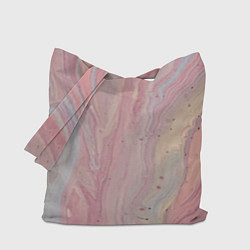 Сумка-шоппер Мраморный дизайн с розовыми, синими и желтыми цвет