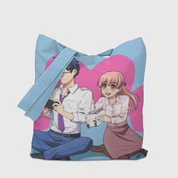 Сумка-шопер Сложно любить отаку, цвет: 3D-принт