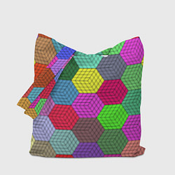 Сумка-шопер Геометрический узор Pattern, цвет: 3D-принт