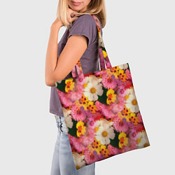 Сумка-шопер Дачные садовые цветы, цвет: 3D-принт — фото 2