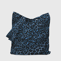 Сумка-шопер Синяя леопардовая шкура, цвет: 3D-принт
