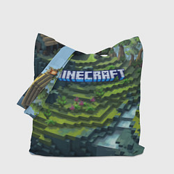 Сумка-шопер Minecraft Video game Landscape, цвет: 3D-принт