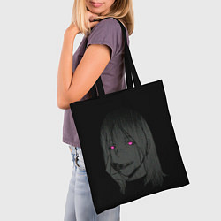 Сумка-шопер Девушка с неоновыми глазами, цвет: 3D-принт — фото 2