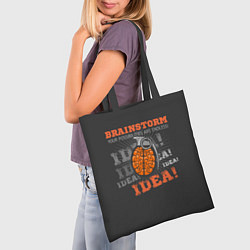 Сумка-шопер Мозговой Штурм Brainstorm, цвет: 3D-принт — фото 2