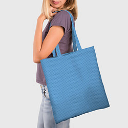 Сумка-шопер Вязаный узор голубого цвета, цвет: 3D-принт — фото 2