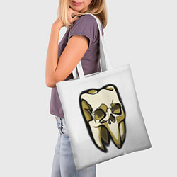 Сумка-шопер Зуб череп, цвет: 3D-принт — фото 2