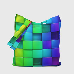 Сумка-шопер Color geometrics pattern Vanguard, цвет: 3D-принт