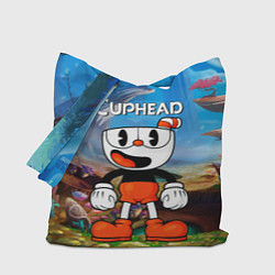 Сумка-шопер Cuphead Красная чашечка, цвет: 3D-принт