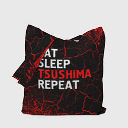 Сумка-шопер Eat Sleep Tsushima Repeat - Краска, цвет: 3D-принт